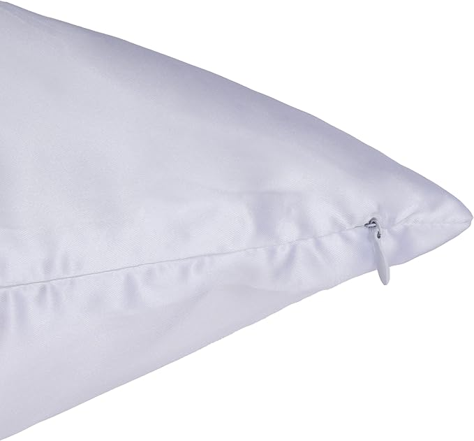Satin Beauty Pillowcase for Hair and Skin with Hidden Zipper. 20x26 Inches 2 Pack Pillowcases. Soft Breathable Smooth Cooling Pillow Covers for Sleeping. (SPW)