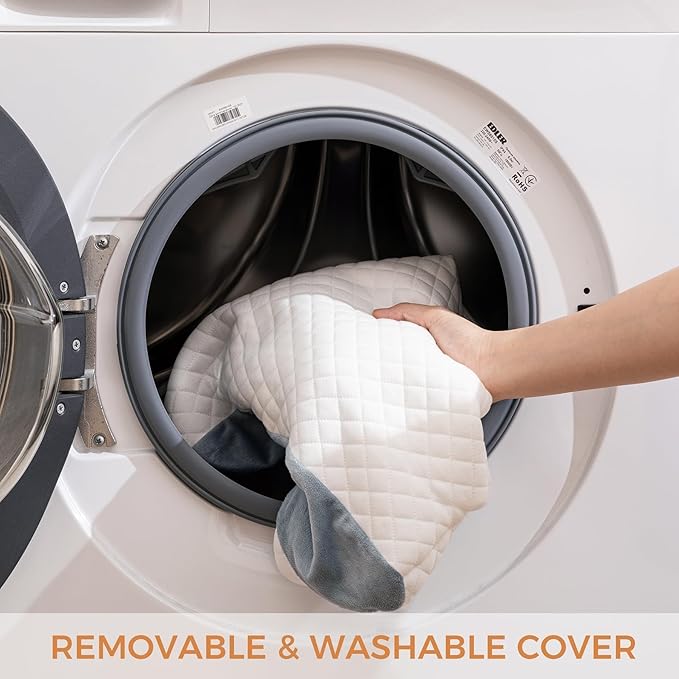 Knee Wedge Pillow 8'' for Post-Surgery Recovery - Leg Elevation Support for Sleep Position, Alleviating Lower Back & Hip Pain Enhancing Circulation in Ankles Legs Triangle Pillow with Removable Cover