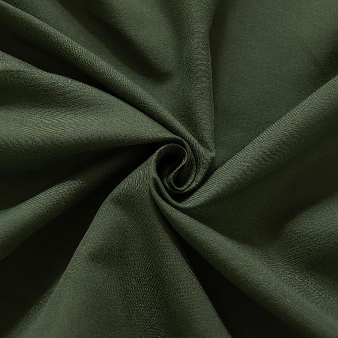 Bed Skirt Twin Size Ruffled Bed Skirt with Split Corners, 14 Inch Drop Dust Ruffle Bed Skirt with Platform, Green