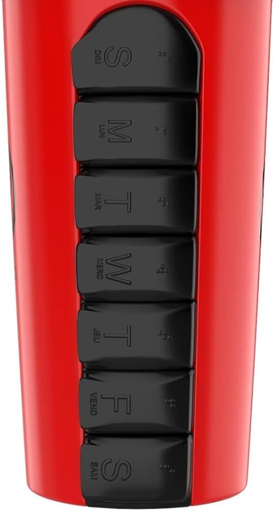 '-2 PACK- Shaker Bottles for Protein Mixes with Pill Organizer | BPA-Free & Dishwasher Safe | 2 Large 24 oz protein shaker bottle | Shaker Cups for protein shakes | Blender Shaker Bottle Pack