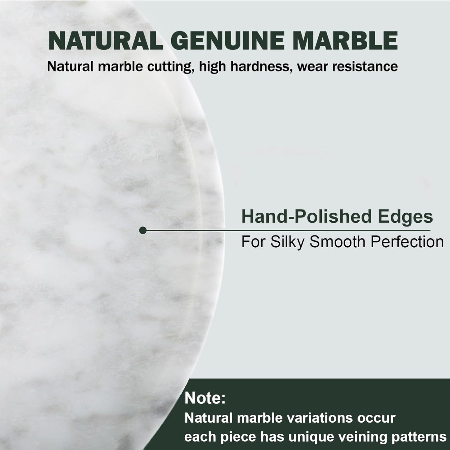 Natural Round Marble Tray - Luxury Decorative Serving Tray for Coffee Table, Bathroom Vanity, Dresser & Kitchen Countertop - Stone Organizer for Jewelry, Perfume, Candle, Home Decor -Arabescato