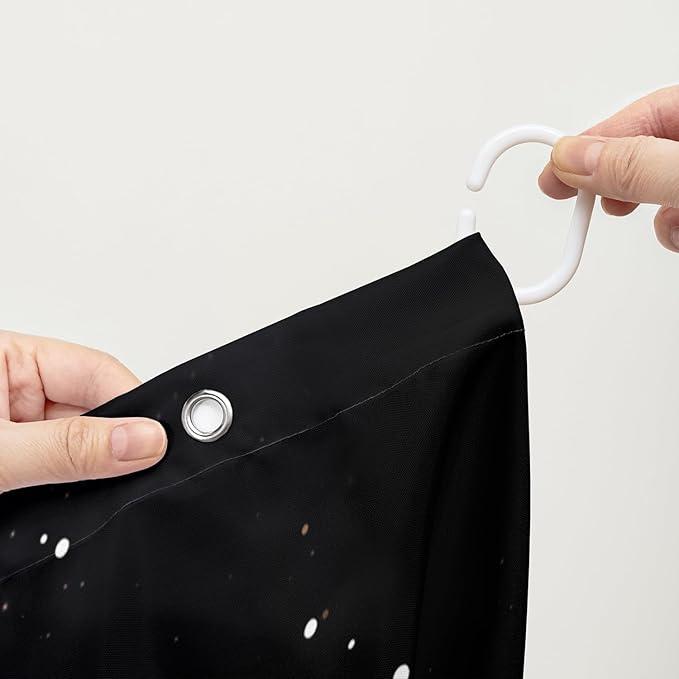 AILONEN Romantic Red Rose Flower Shower Curtain,Red and Black Floral Bath Curtain,Modern Flower Waterproof Curtain for Bathroom Decor, 36" W x 72" H