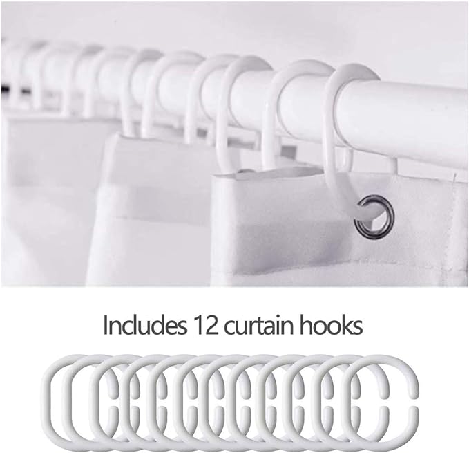 Feelyou Anchor Decor Shower Curtain 72"x78" Kids Nautical Bathroom Shower Curtain Set for Boys Girls Teens Black Blue Bath Curtain Marine Theme Compass Print Bathroom Accessories