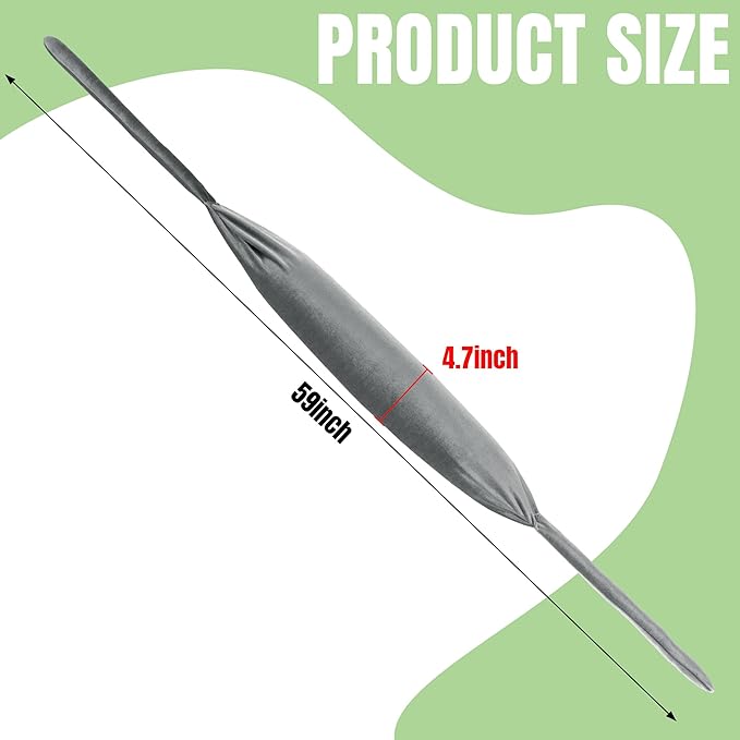 HOMBYS 2 in 1 Lumbar Support Pillow & Neck Pillow for Office Chair, Multifunctional Lumbar Roll & Neck Roll for Lower Back, Neck Pain Relief, Velvet Fabric & Foam Particles Filling, Wrap Neck & Waist