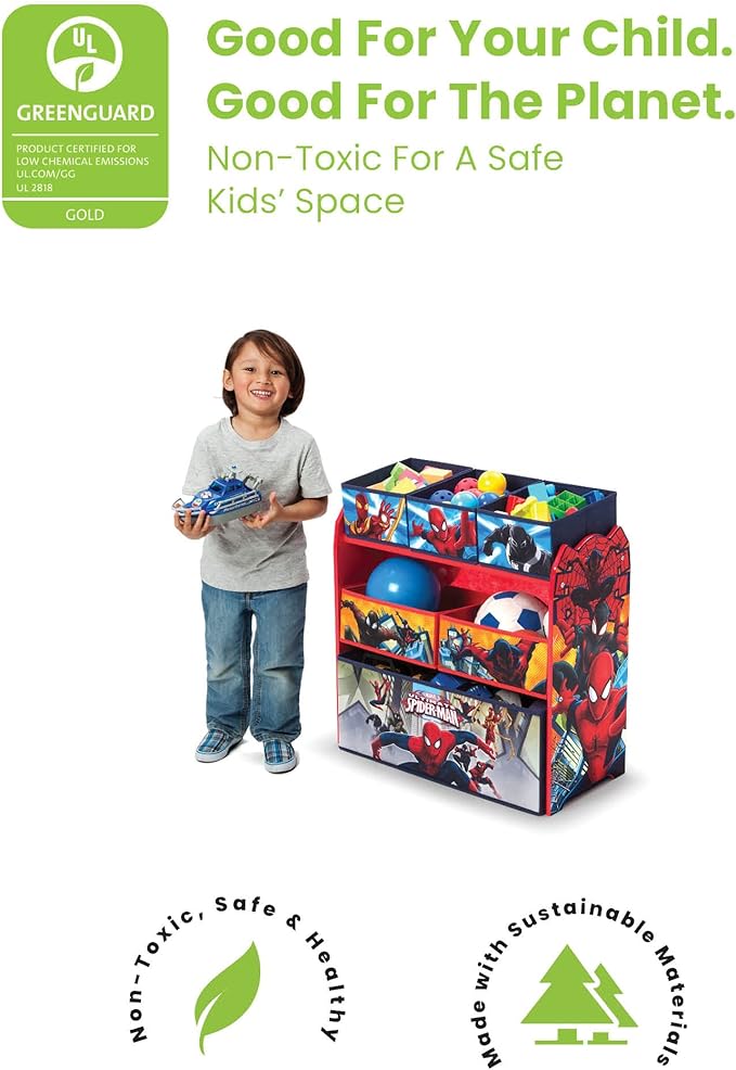 Delta Children Multi-Bin Toy Organizer, Marvel Spider Man