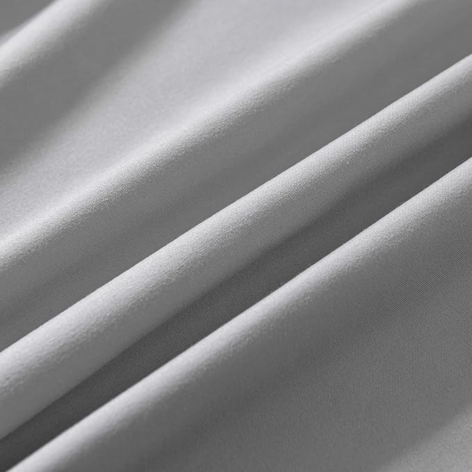 Bed Skirt King Size Ruffled Bed Skirts with Split Corners, 16 Inch Drop Dust Ruffle Bed Skirt with Platform, Light Gray, King - 16" Drop