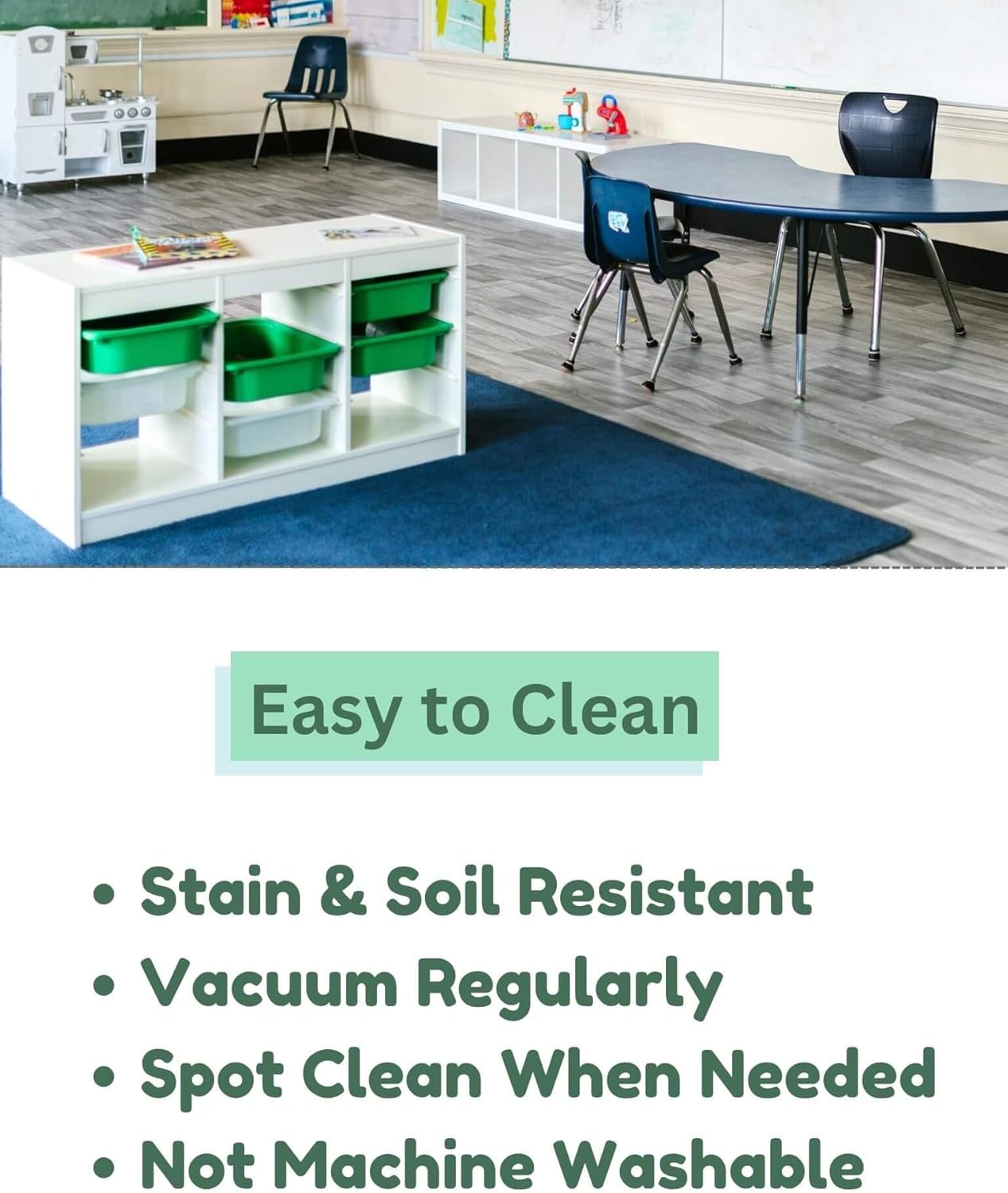 KOECKRITZ Soft and Colorful Kids Classroom Area Rugs (Passes Flammability Pill Test) Many Sizes and Bright Colors to Select from (5' x 7', Froggy)