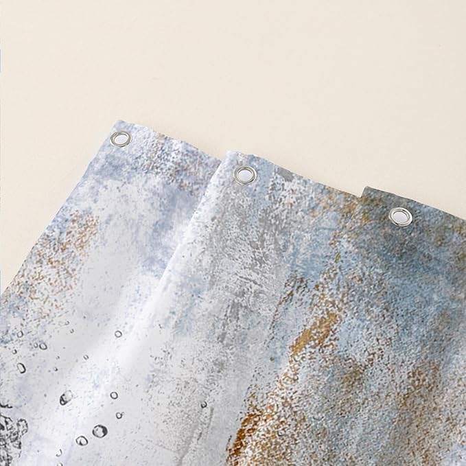 AILONEN Blue Rose Shower Curtain for Girls 3D Rose Water Droplet Retro Bathroom Decor,Modern Rose Flower Couple Lover Women Bath Curtain 72" W*78" H Polyester Waterproof Bathroom Curtain with Hooks