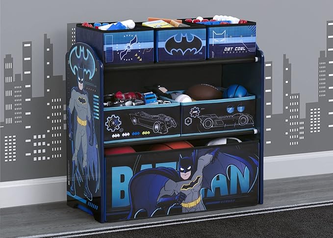 Delta Children Design & Store 6 Bin Toy Storage Organizer, Batman