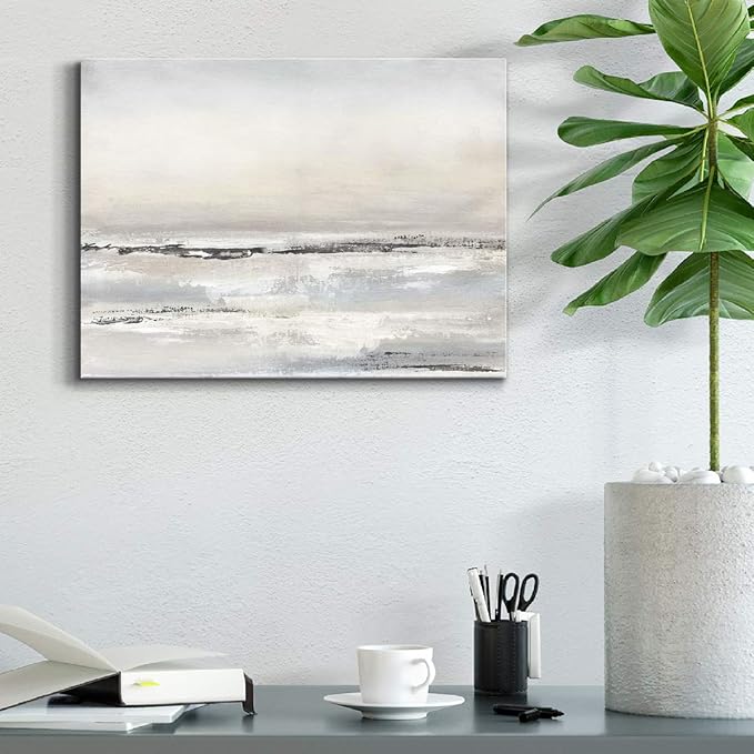 Renditions Gallery Canvas Nature Wall Art Modern Decorations Paintings Serene Winter Snow Glam Romantic Abstract Minimalist Artwork Prints for Bedroom Office Kitchen - 8"x12" LT33