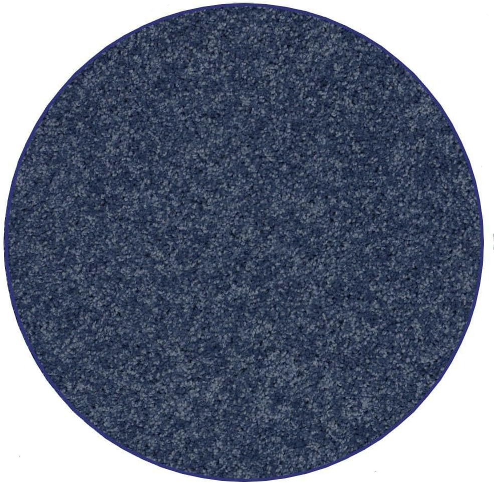 KOECKRITZ Soft and Colorful Kids Classroom Area Rugs (Passes Flammability Pill Test) Many Sizes and Bright Colors to Select from (7' Round, Navy)