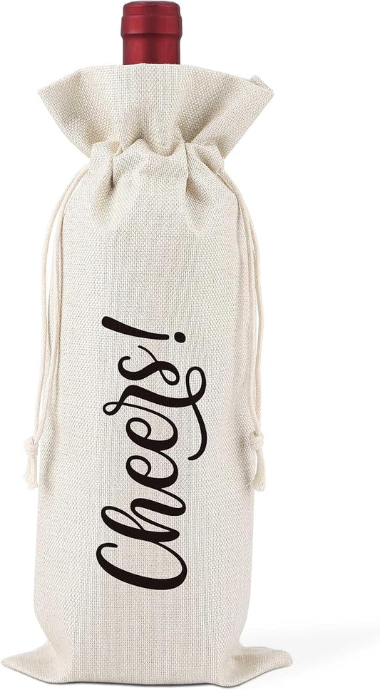 Holiday Wine Bag Gifts,For Mother, Daughter,Son,Friend Wine Bags Present,Goody Bag,Party Favor Bag,Reusable Wine Bag With Drawstring,L47