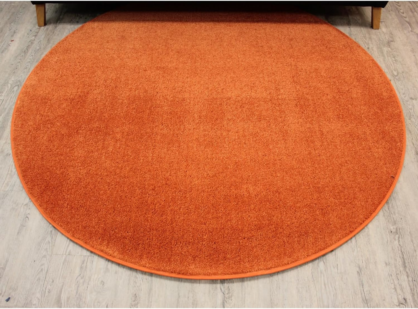 KOECKRITZ Soft and Colorful Kids Classroom Area Rugs (Passes Flammability Pill Test) Many Sizes and Bright Colors to Select from (12' Round, Tangerine)