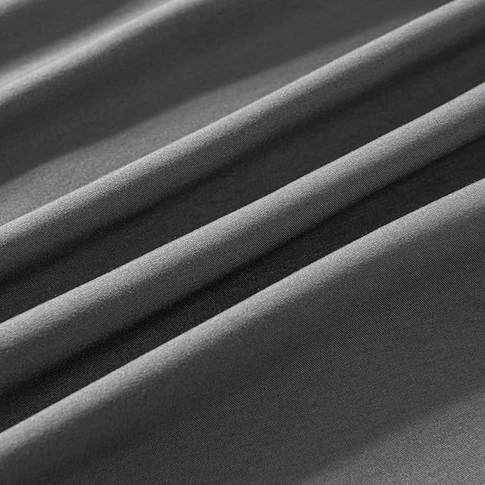 Bed Skirt Ruffled Bed Skirt with Split Corners, 18 Inch Drop Dust Ruffle Bed Skirt with Platform, Grey,Queen Size