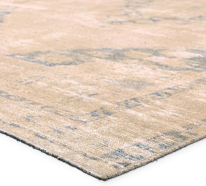 Jaipur Living Natural, Jute 6x9 Area Rug, Boho, Tan and Slate, Living Room Rug, Bedroom Rug