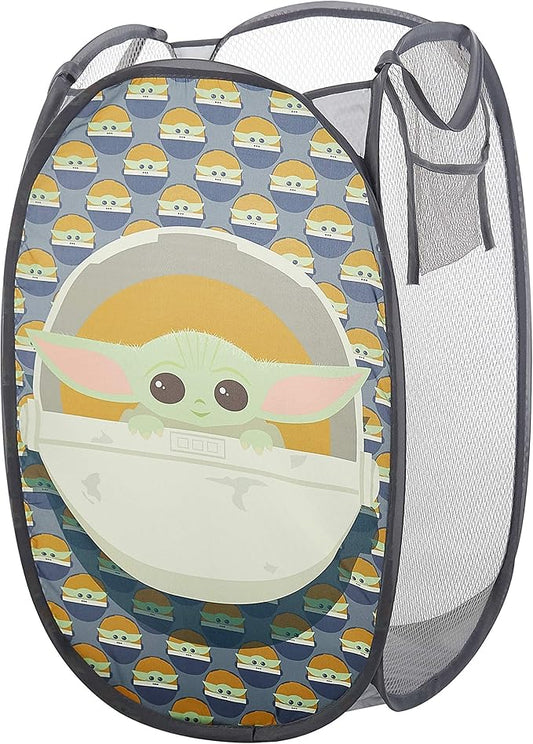 Star Wars, The Mandalorian Pop Up Hamper Featuring The Child with Durable Carry Handles, 24" H x 23" W X 2" CM